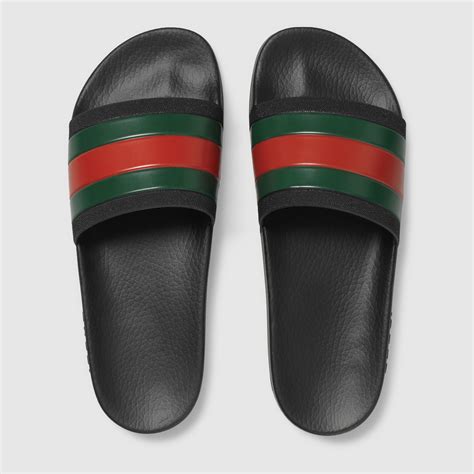 gucci men's rubber slide sandals|Gucci women's rubber slide sandal.